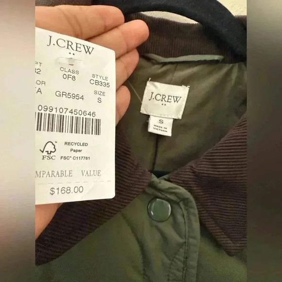 JCREW Quilted Barn Jacket - NWT - S - Picture 6 of 12